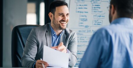 2 business man talking about executive recruiting strategies in 2026