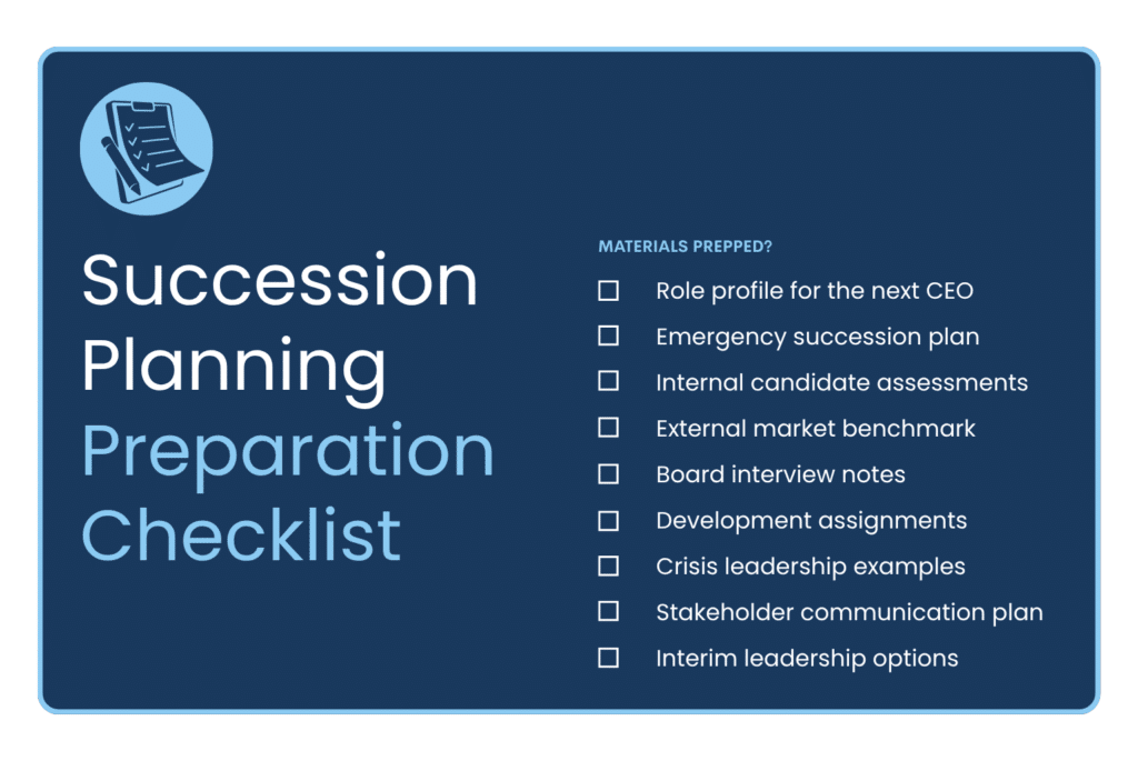 Succession Planning Preparation Checklist